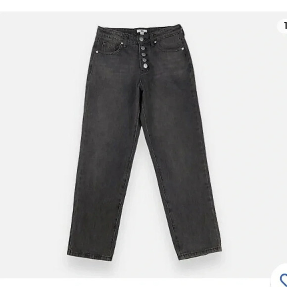 NEW BP NORDSTROM DARK GRAY WASH HIGH-RISE MOM JEANS BUTTON-FLY - Picture 4 of 4